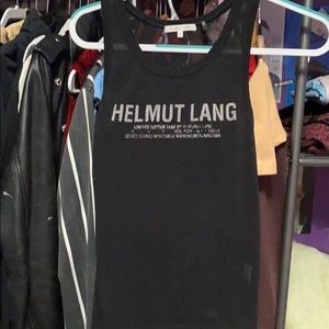 helmut lang womens mesh top size medium